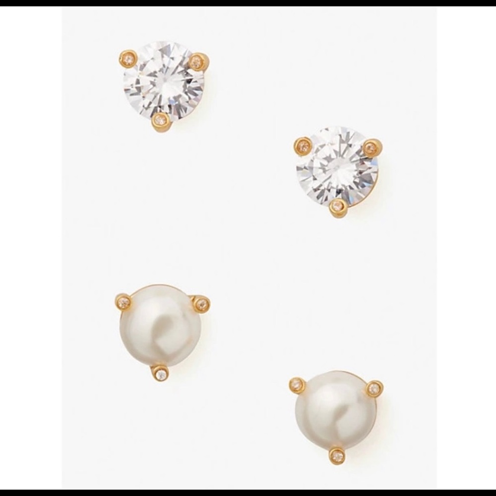 NWT KATE SPADE RISE & SHINE SET OF TWO 2 EARRINGS STUD - Picture 2 of 7